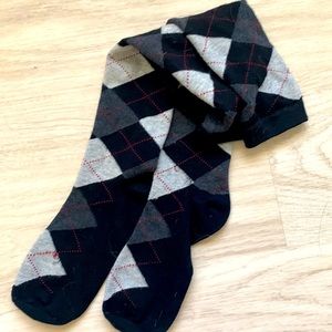 Argyle knee high socks